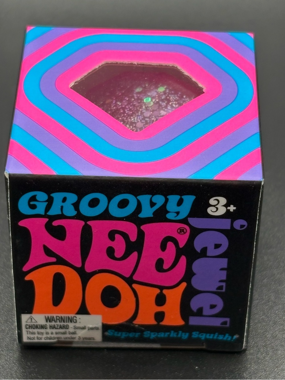 Nee Doh Groovy Super Sparkly Squish - Pink & Blue
